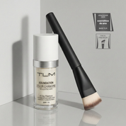 KIT Base TLM + Pincel Angular Profissional | Ajuste Personalizado ao Seu Tom