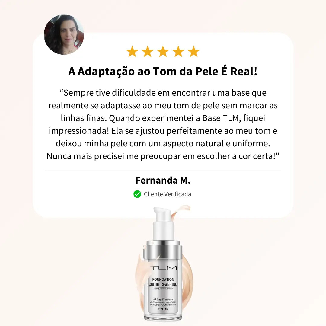 Base TLM 4 em 1 | Cobertura Perfeita e Ajuste Personalizado ao Seu Tom